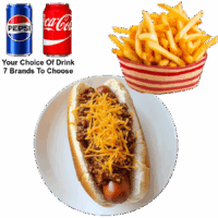 Premium 100% All Beef & Cheese Coney Dog Dinner